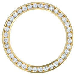 Lunette en diamant personnalisée de 3,5 ct Rolex Date Tous les modèles de montres Or jaune 18K