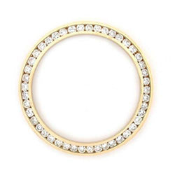 Lunette en diamant personnalisée en or jaune 1,50 carats 14K pour s'adapter à tous les modèles de montres Rolex Datejust