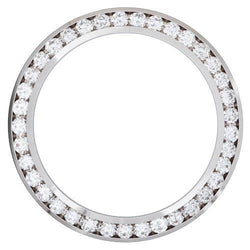Lunette en diamant personnalisée pour s'adapter à la montre pour hommes Rolex Date 2,75 ct. Or blanc 14K