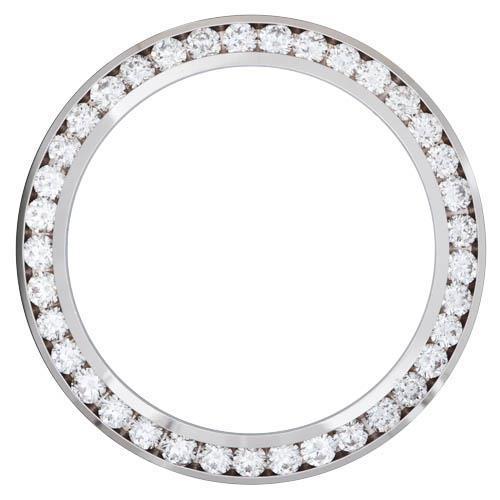 Lunette en diamant personnalisée pour s'adapter à la montre pour hommes Rolex Date 2,75 ct. Or blanc 14K