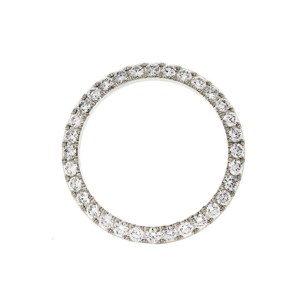 Lunette en diamant pour montre Rolex Datejust 4,75 carats personnalisée 36 mm en acier inoxydable