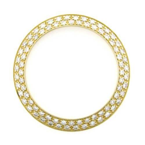 Lunette en or jaune 14K avec diamants pour tous les modèles de montres Rolex Datejust ou Date