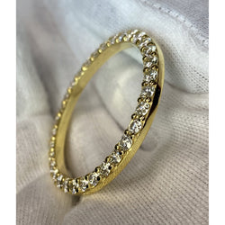 Lunette en diamant sertie de griffes pour montre Datejust ou Day Date 36 mm pour homme personnalisée 5,4 ct