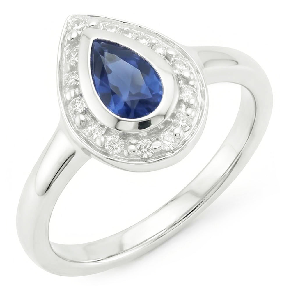 Luxueux Saphir Bleu Royal Bague Pierre de Couleur 1,30 carats