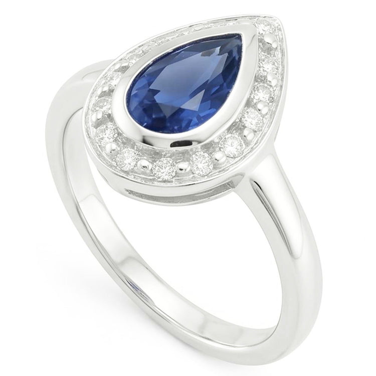 Luxueux Saphir Bleu Royal Bague Pierre de Couleur 1,30 carats