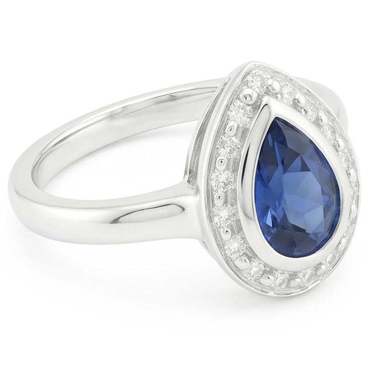 Luxueux Saphir Bleu Royal Bague Pierre de Couleur 1,30 carats