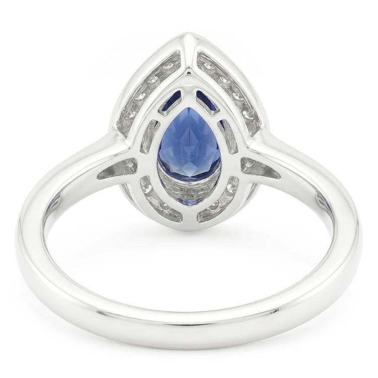 Luxueux Saphir Bleu Royal Bague Pierre de Couleur 1,30 carats