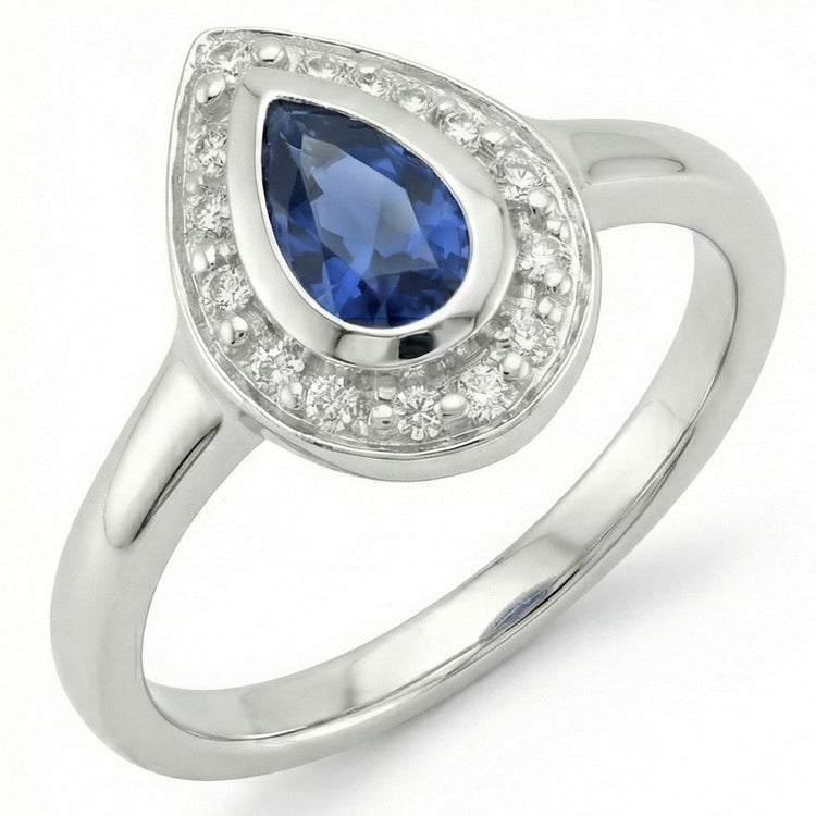 Luxueux Saphir Bleu Royal Bague Pierre de Couleur 1,30 carats