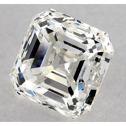 Asscher Diamant bague en Gold – vue de face