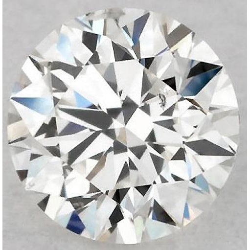 Diamant rond de 2,5 carats, pureté E, VVS1, taille excellente.
