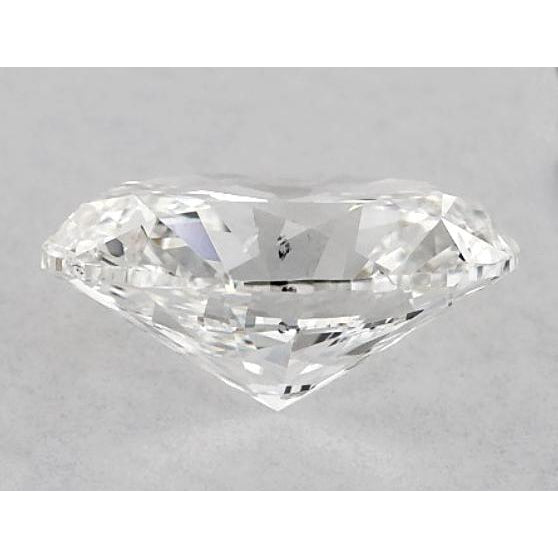 Taille Ovale Diamant bague en Gold – vue de côté