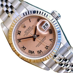 MONTRE ROLEX DAME SAUMON CADRAN ROMAIN
