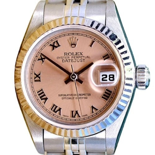 MONTRE ROLEX DAME SAUMON CADRAN 