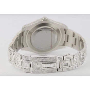 MONTRE ROLEX DATEJUST II POUR HOMMES 16 CT GLACÉ DIAMANT PERSONNALISÉ ACIER INOXYDABLE2