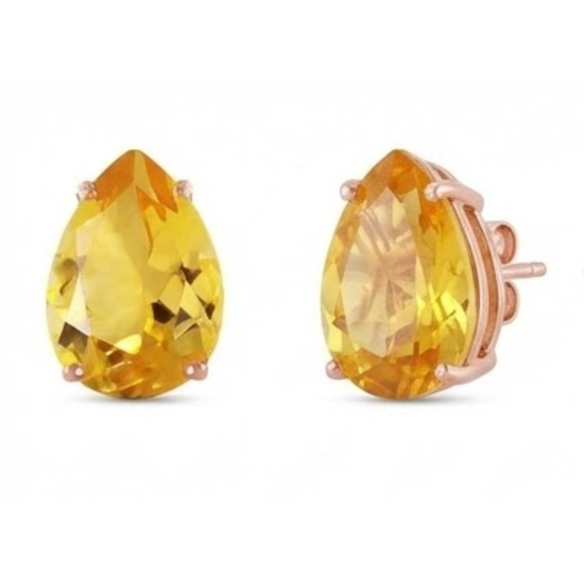 Haut de gamme Citrine Gemstone Earring 41 carats – vue de face
