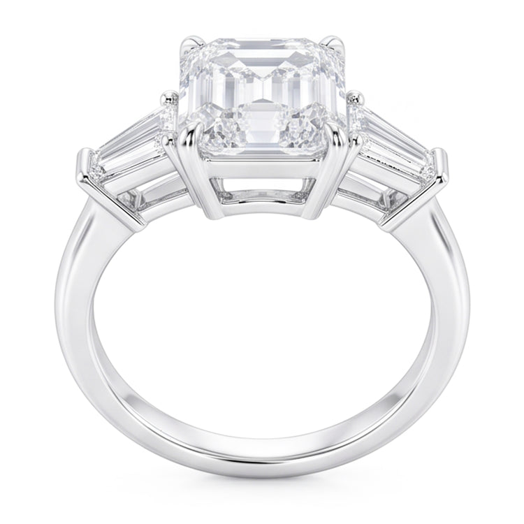 Magnifique Bague En Véritable Diamant Émeraude De 6 Carats