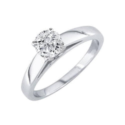 Magnifique Solitaire 1.50 Ct Bague Anniversaire Naturel Diamant Rond Or Blanc