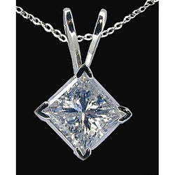 Magnifique Véritable Diamant 2.25 Cts. Pendentif F Vs1 Diamant Or