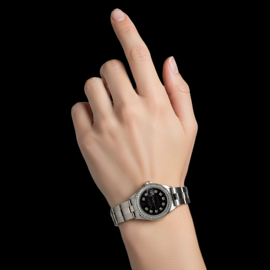 Magnifique Datejust Rolex Regarder Femme Bracelet huître P2