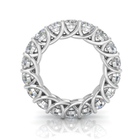 Magnifiques Véritable Diamants 4 Ct. Alliance Éternité Bijoux Femme
