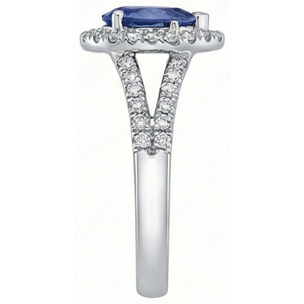 naturel pear diamant 2.50carats bague vue de profil