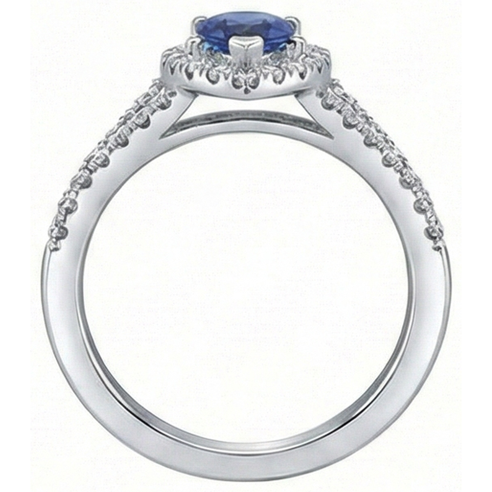 naturel pear diamant 2.50carats bague sur blanc