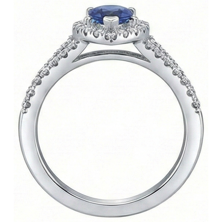 naturel pear diamant 2.50carats bague sur blanc