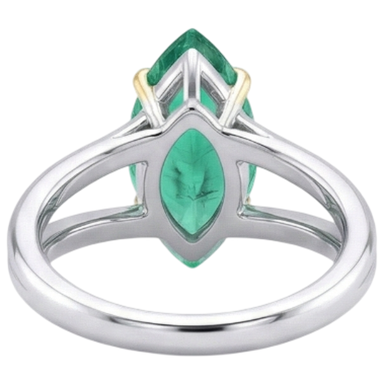 De luxe Bague avec Gemme 4 carats – vue de profil