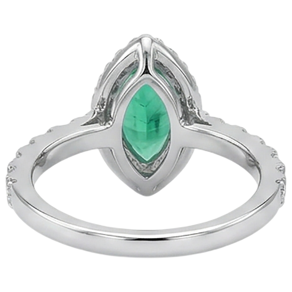 De luxe Bague Pierre Précieuse 3 carats – vue arrière