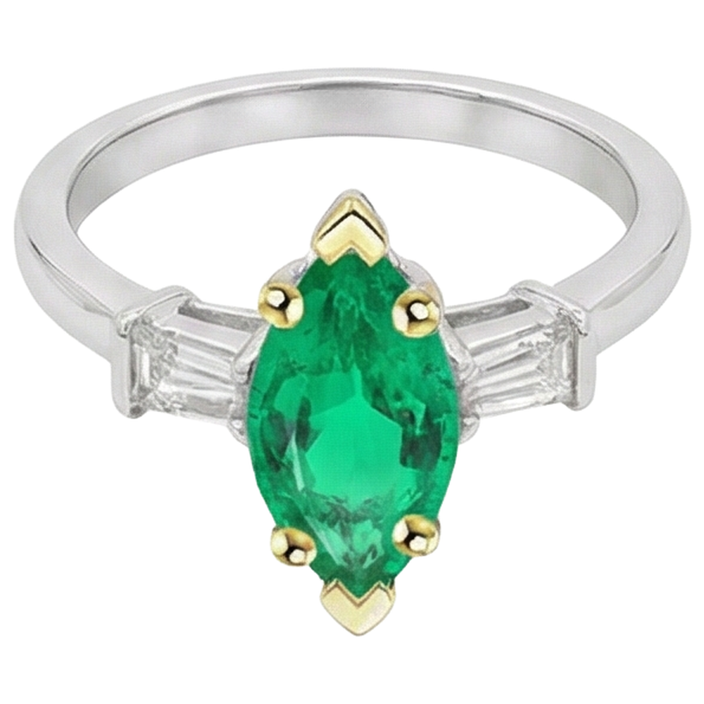 Élégant Bague Pierre Précieuse 3,50 carats – vue de profil