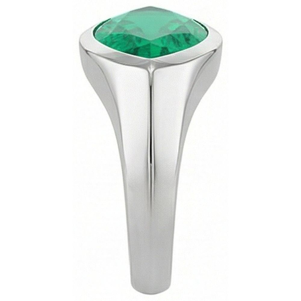 Émeraude Colombienne Bague Pierre Précieuse – vue de dessus
