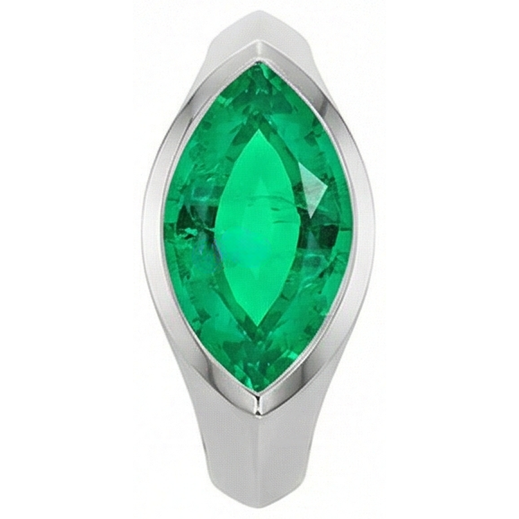 Éblouissant Bague Pierre Précieuse 4 carats – vue de face