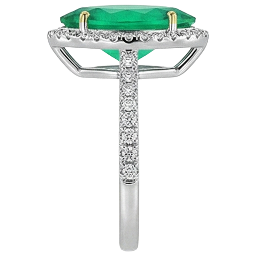 Luxueux Bague Pierre de Couleur 4 carats – vue d'angle