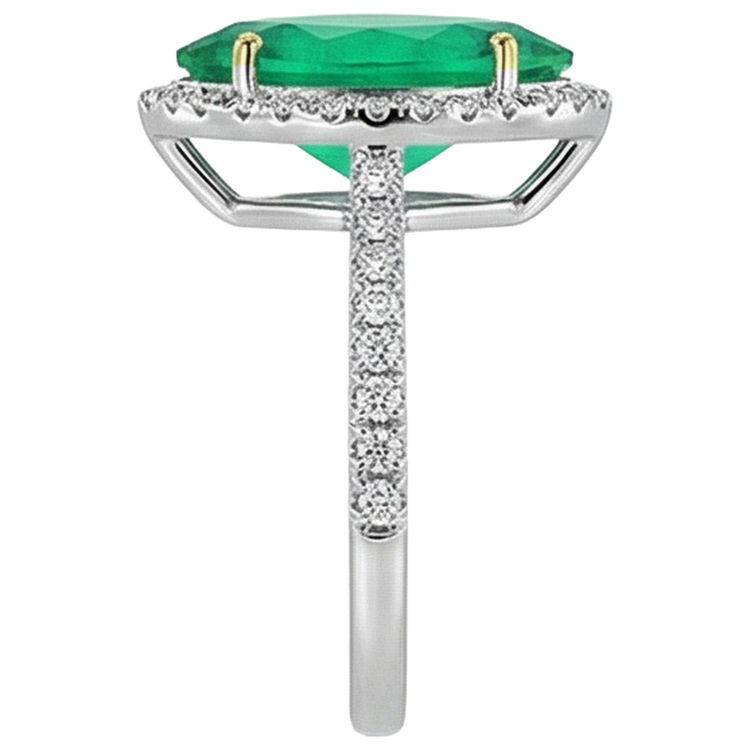 Luxueux Bague Pierre de Couleur 4 carats – vue d'angle