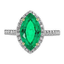Luxueux Bague Pierre de Couleur – Émeraude Fine 4 carats par