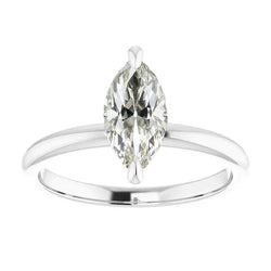 Brillant Bague Mono-Pierre 1 carats G/VS1 – Or 14K Blanc