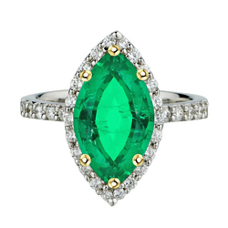 Sophistiqué Émeraude Colombienne Bague Pierre de Couleur 3,50