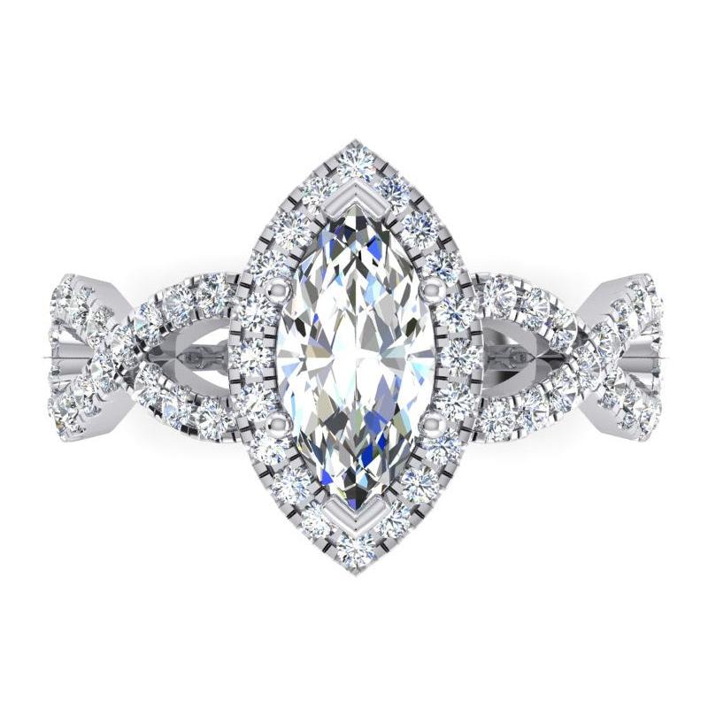 Marquise Infinity Diamants Extraits De La terre Naturelle Bijoux 