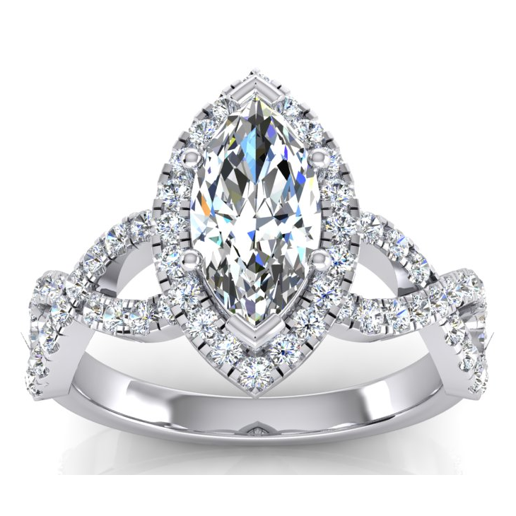 Marquise Infinity Diamants Extraits De La terre Naturelle Bijoux 