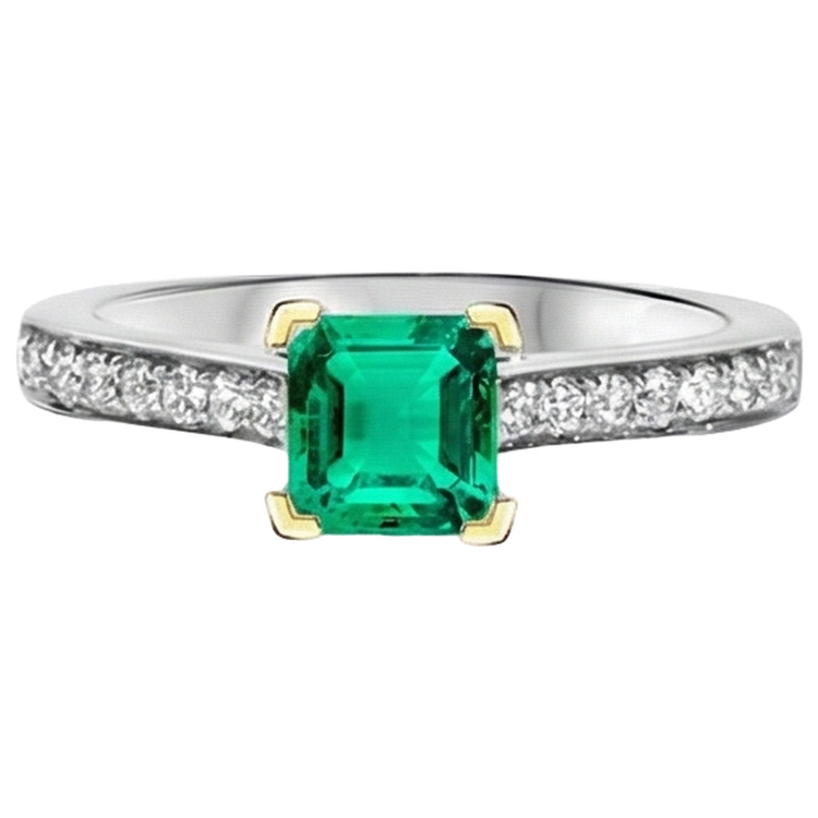 Éblouissant Bague Pierre de Couleur 2 carats – vue de face