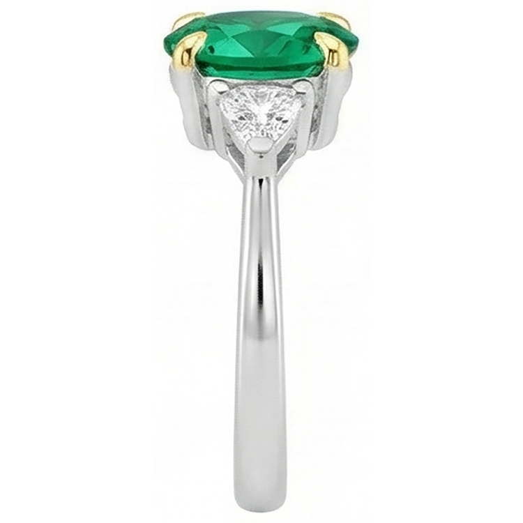 Émeraude Fine Bague Pierre de Couleur – vue de profil