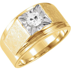 Homme Fait à la main Certifié IGI Brillant Bague Masculine – 1,50