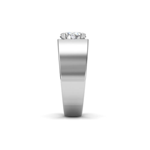 Brillant Bague Masculine 9 carats – vue de côté