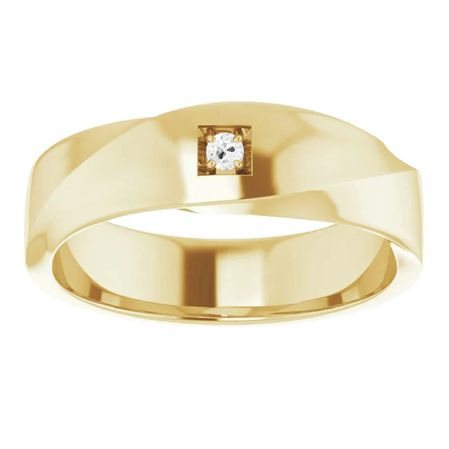 Brillant Bague Masculine 0,25 carats 10K Yellow Gold – vue principale