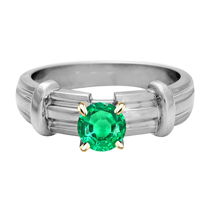 Émeraude Bague Pierre Précieuse – vue principale