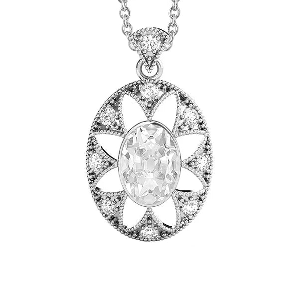 Étincelant Diamant Fin Collier Pendentif 2 carats – vue principale