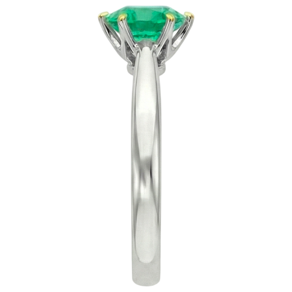Émeraude Colombienne Bague avec Gemme – vue de dessus