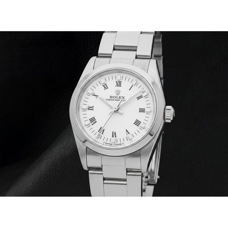 Montre Rolex 31 mm pour femme avec cadran blanc romain