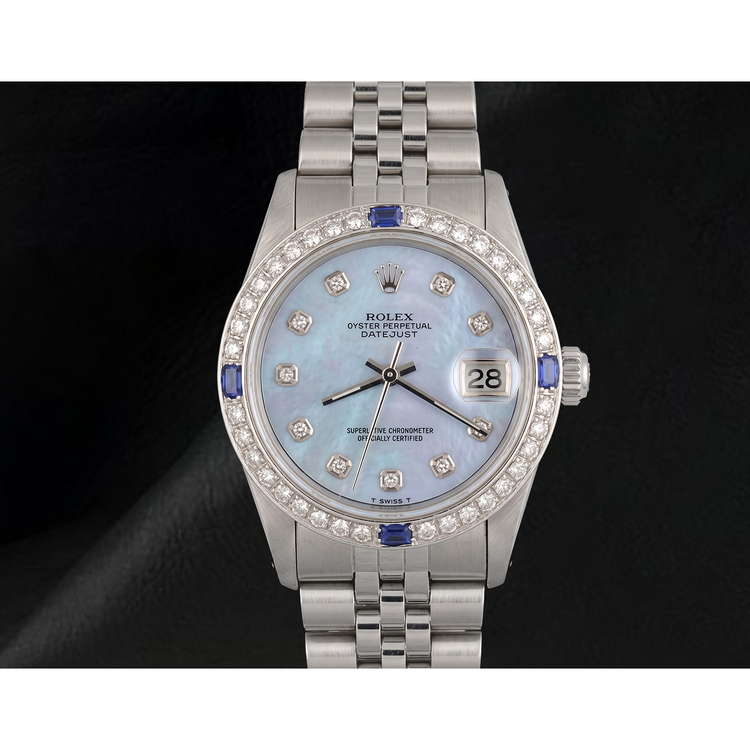 Montre Rolex Date-just 31 mm en nacre pour homme