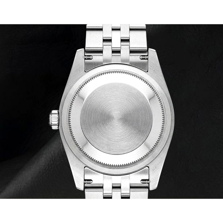 Montre Rolex Date-just 31 mm en or blanc avec lunette cannelée